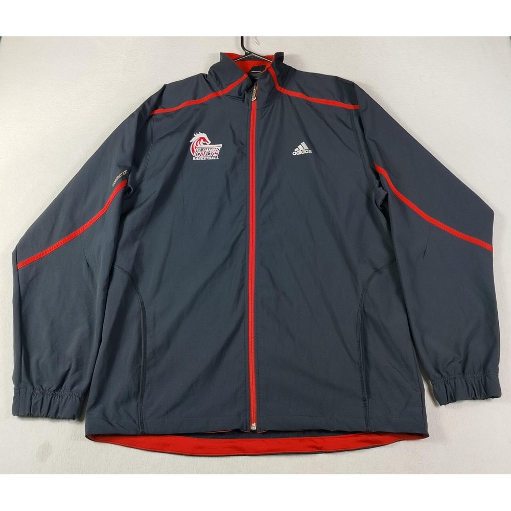 Adidas Track Jacket Mens Large Black El Camino Colts Basketball Full Zip Casual